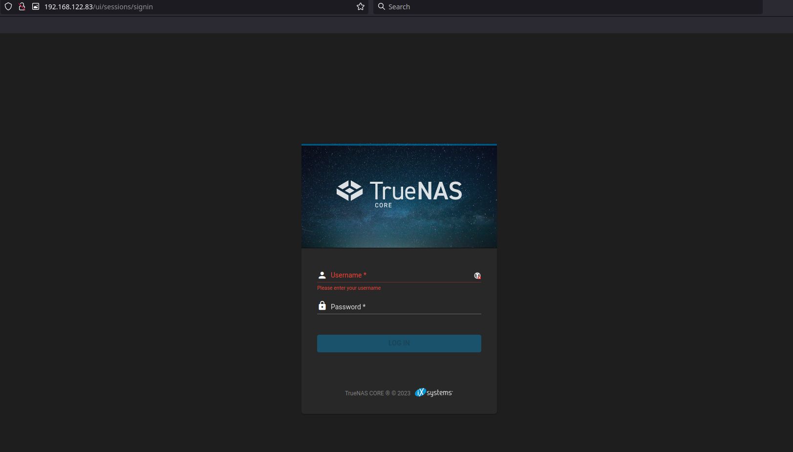 TrueNAS Core Install Screen 4